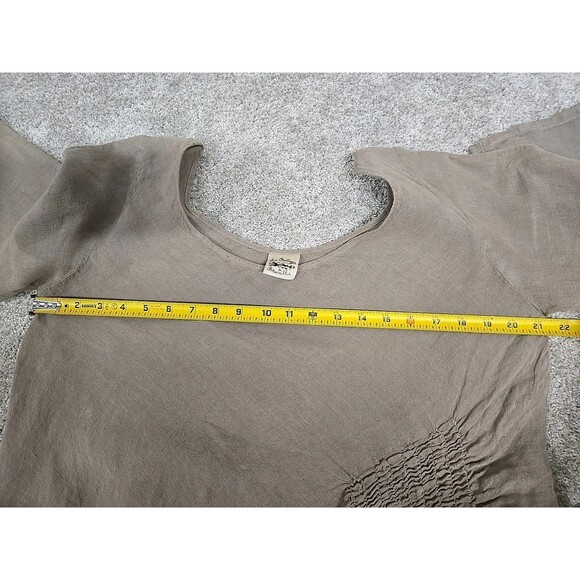 LA BOTTEGA DI BRUNELLA Italy Linen Midi Dress Latte Beige Women’s ONE Size -S-L - Picture 7 of 10